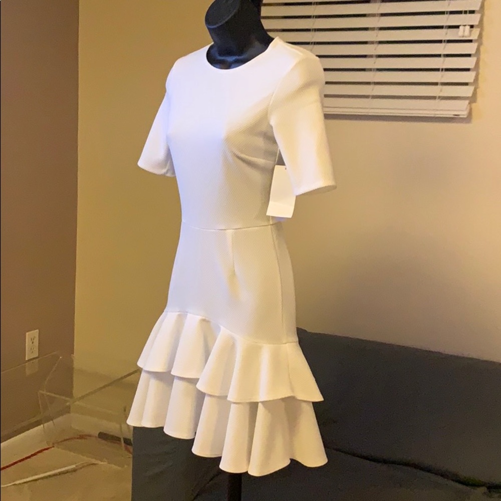 White ruffled dress by Design Lab Lord & Taylor